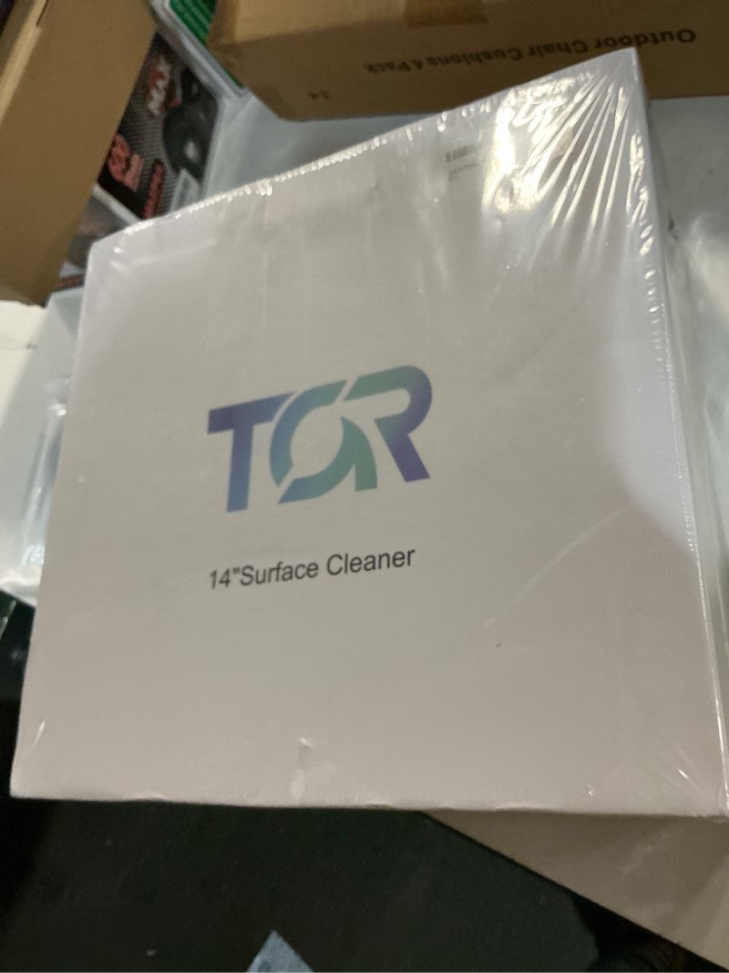 Condition photo showing New/Like New for tor 14" stainless steel pressure washer surface cleaner with 4 caster wheels, 4000 psi, 2 extension wands & nozzles, power washer surface cleaner for concrete, driveway, patio, 1/4" quick connect 14 inch