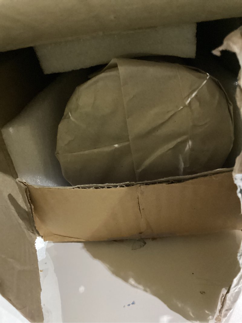 Condition photo showing As Is for (As is)  Deco 79 Mango Wood Decorative Candle Holder Turned Style Pillar Candle Stand, Set of 3 Candlestick Holder 10\", 8\", 6”H, White 10\", 8\", 6\" White