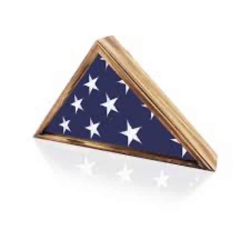 arborishthink Creations 5' x 9.5' American Veteran Burial Flag Display Case Solid Wood Rustic Brown 