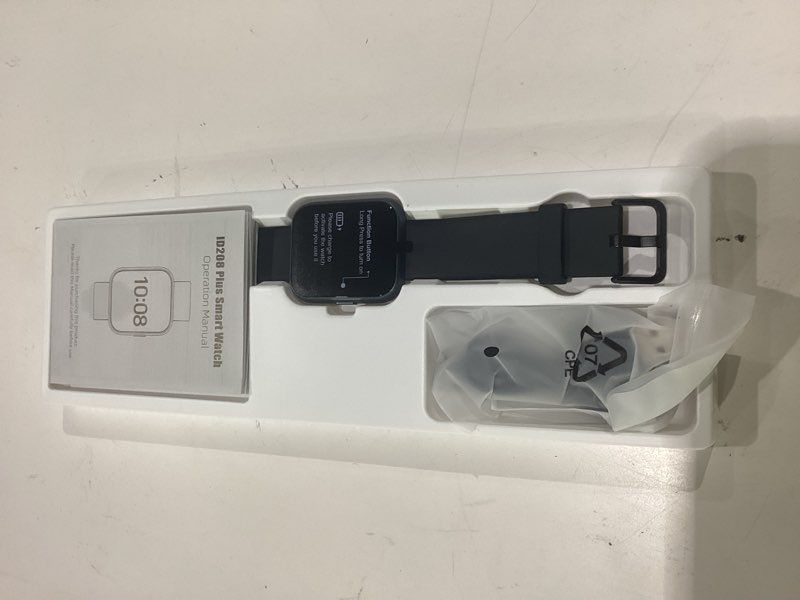 Condition photo showing New/Like New for tensky smart watch for men/women android & iphone, alexa built-in, 1.8" touch screen fitness tracker with answer/make calls, 3atm waterproof heart rate/sleep/spo2 monitor, pedometer, 100+ sport modes black 1.8