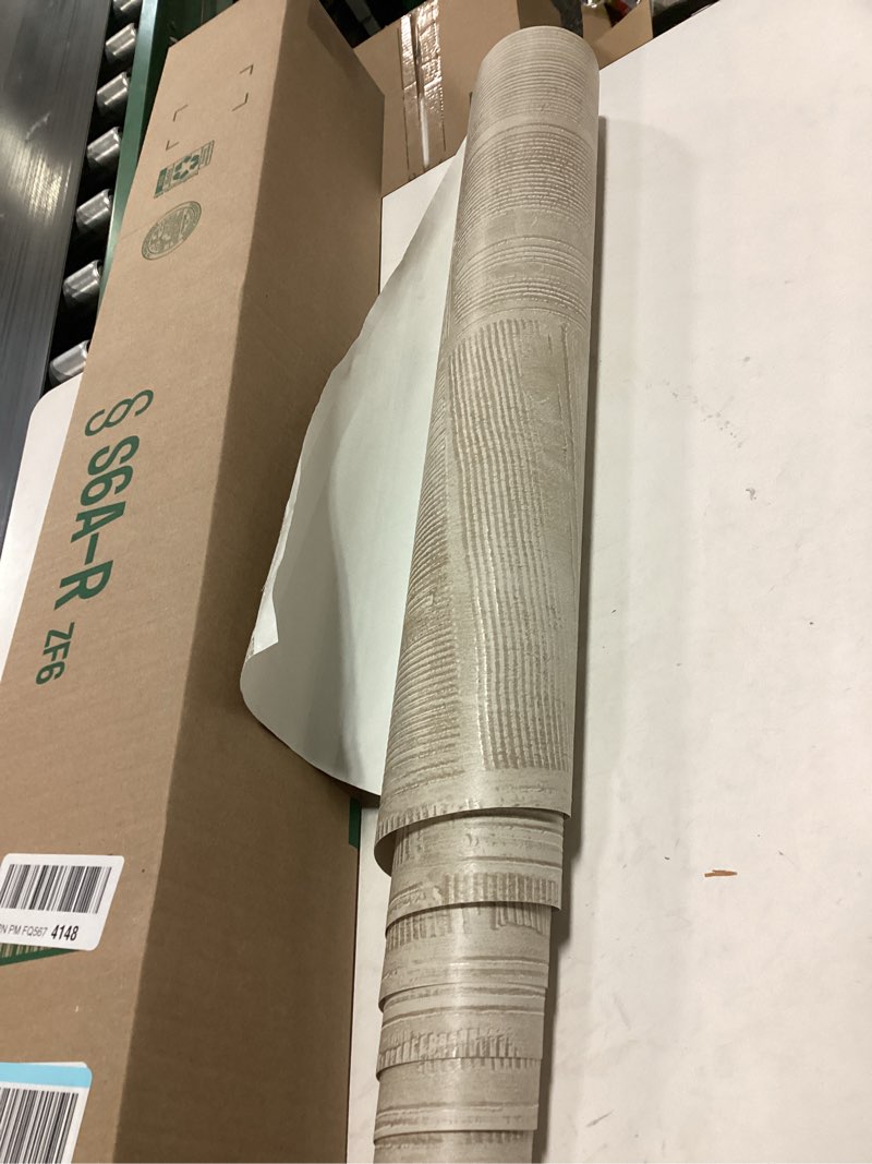 Condition photo showing Good Condition for RoomMates Taupe Dimensional Square Plaster Peel and Stick Wallpaper, RMK12681PLW