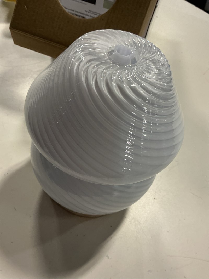 Condition photo showing Good Condition for better homes & gardens 150ml cool mist mini swirl lamp ultrasonic diffuser mushroom, white