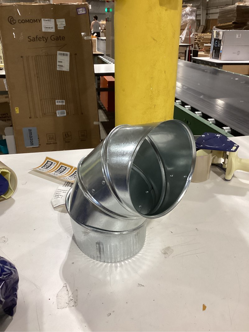 Condition photo showing As Is for IMPERIAL 6-in 30 Gauge Galvanized steel Round Adjustable 90 degree Duct elbow