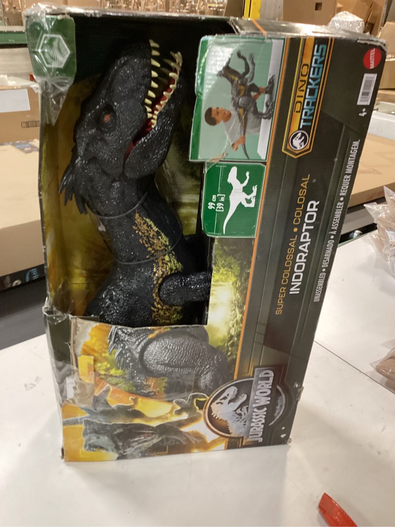 Condition photo showing Good Condition for Mattel Jurassic World Fallen Kingdom Giant Dinosaur Toy, Super Colossal Indoraptor, Swallows Mini Fi
