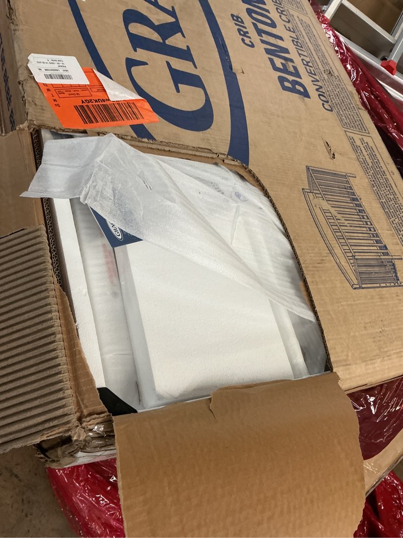 Condition photo showing New/Like New for Graco Benton 5-in-1 Convertible Crib (White) – GREENGUARD Gold Certified, Converts from Baby Crib to Toddler Bed, Daybed and Full-Size Bed, Fits Standard Full-Size Crib Mattress White Crib