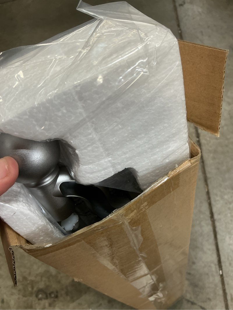 Condition photo showing As Is for Zenna Home Adjustable Curtain Tension Rod with Decorative Round Finials, No Drill Small Window Rod, Easy Install Expandable Tension Curtain Rod for Windows, 28 to 48 Inch, Brushed Nickel Brushed Nickel 28" to 48"