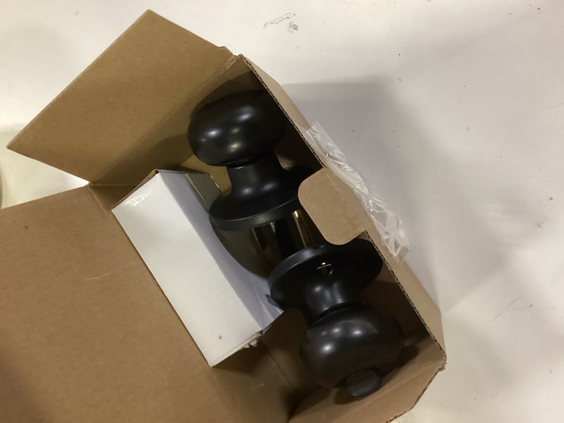 Condition photo showing Good Condition for Goldenwarm Black Interior Door Knobs, Matte Black Bedroom Door Knob, Door Knobs Interior Bulk, Privacy Door Knob for Bedroom or Bathroom(1 Pack)