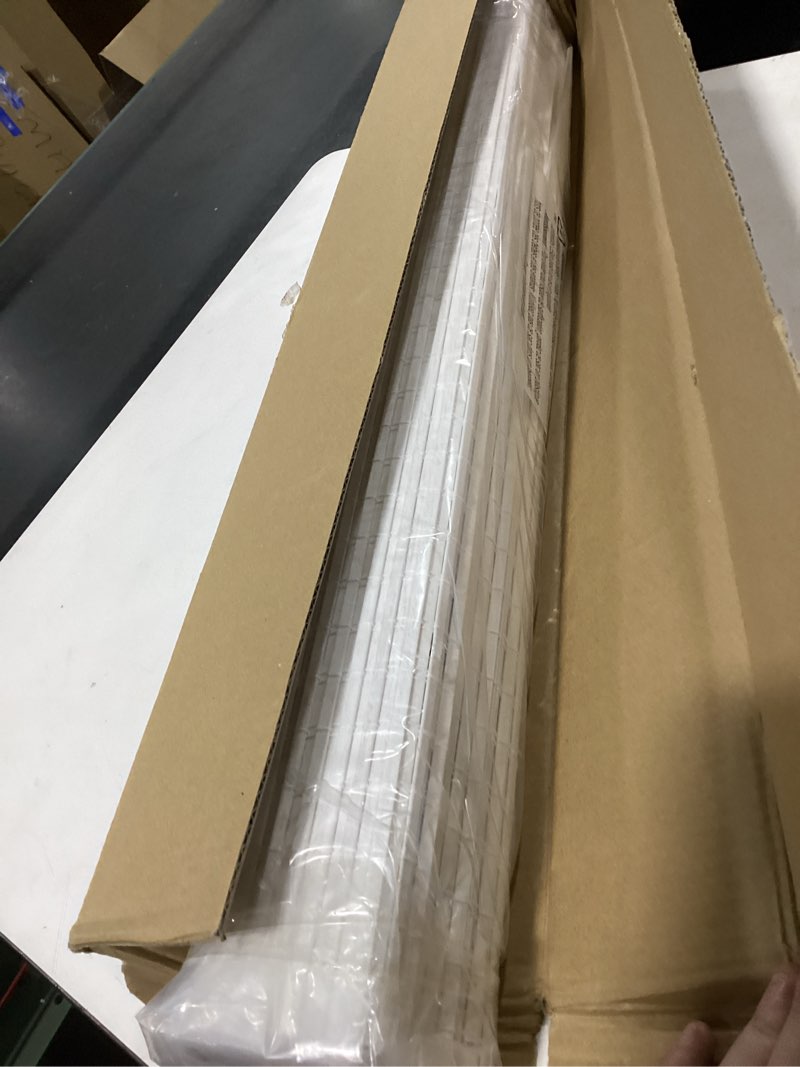 Condition photo showing Good Condition for Lotus & Windoware Cordless, 2 Inch Faux Wood Blind, 28" Wide x 60" Long, Window Blinds, Blinds & Shades, Blinds for Indoor Windows, Wooden Blinds, Embossed, Bright White