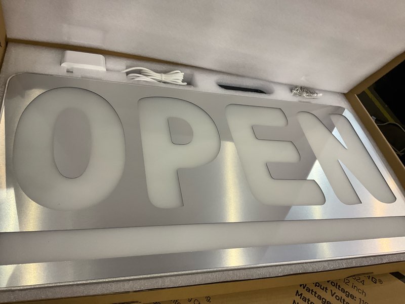Open sign for busin…