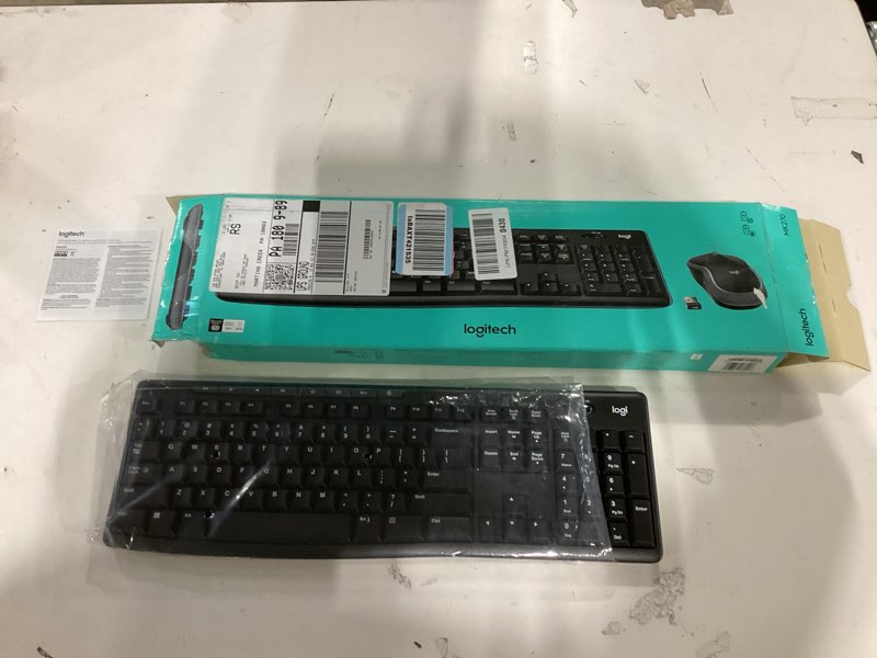 Condition photo showing As Is for INCOMPLETE!!   Logitech MK270 Wireless Keyboard and Mouse Combo for Windows, 2.4 GHz, 8 Multimedia Keys, PC, Laptop, Wireless Keyboard Compact Mouse Combo - Black Black 1 Pack Combo
