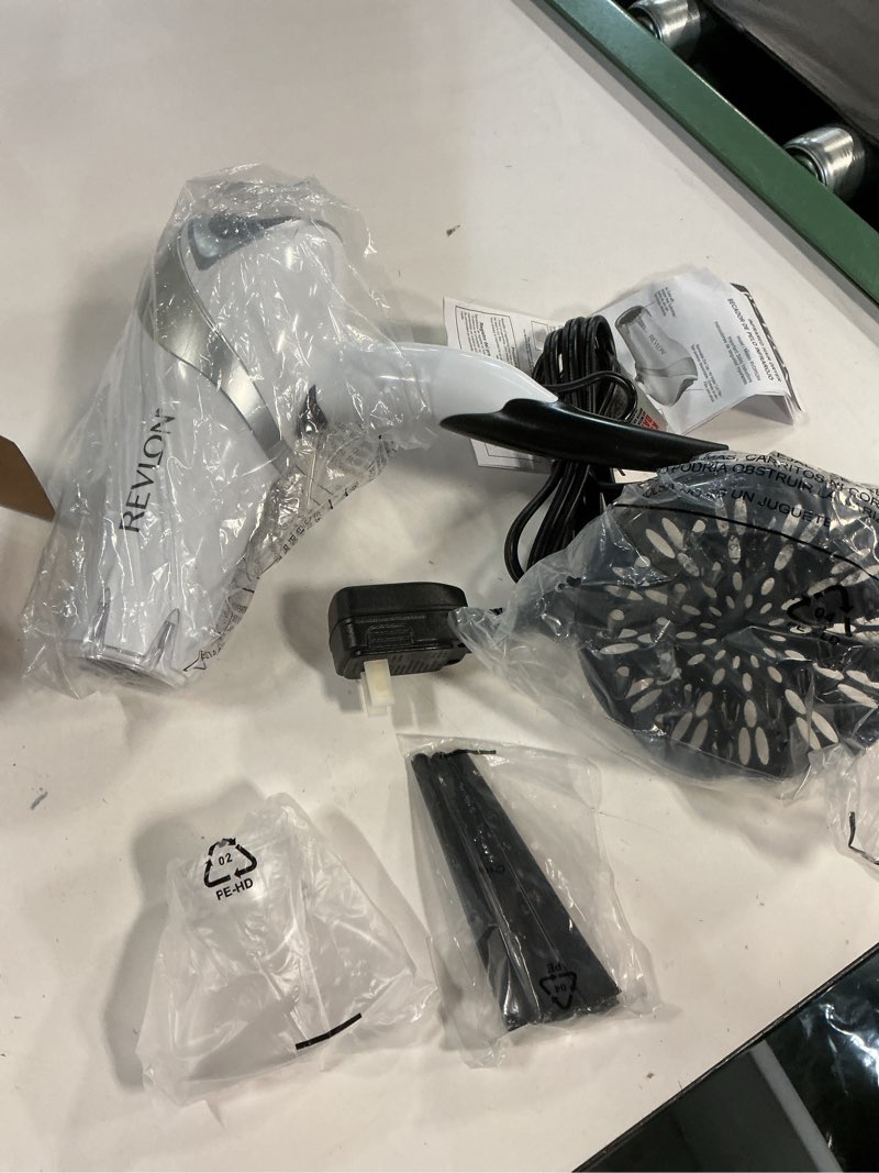 Condition photo showing New/Like New for REVLON Infrared Hair Dryer with Diffuser & Concentrator - Ionic Ceramic Blow Dryer for Frizz Control, Shine, Soft Hair & Moisture Protection - 1875W Professional Salon-Quality (White) Full Size