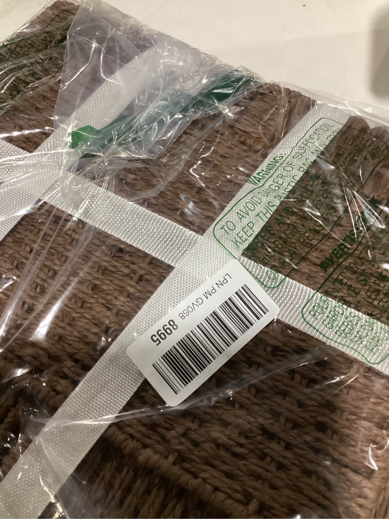 Condition photo showing New/Like New for ubbcare 2 pack wicker basket, 13.4l×8.3h×7.1w inch woven paper rope storage baskets for shelves, foldable rectangular storage baskets with handle, storage basket for organizing, dark brown dark brown 2pack medium
