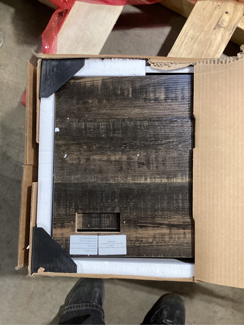 Condition photo showing Good Condition for Buffet Sideboard with Storage Farmhouse with 4 Doors, 55'' Large Kitchen Storage Cabinet Wood Coffee Bar Cabinet Buffet Table with Shelves for Kitchen, Dining Room, Entryway (Brown, 55in) 55"W Brown