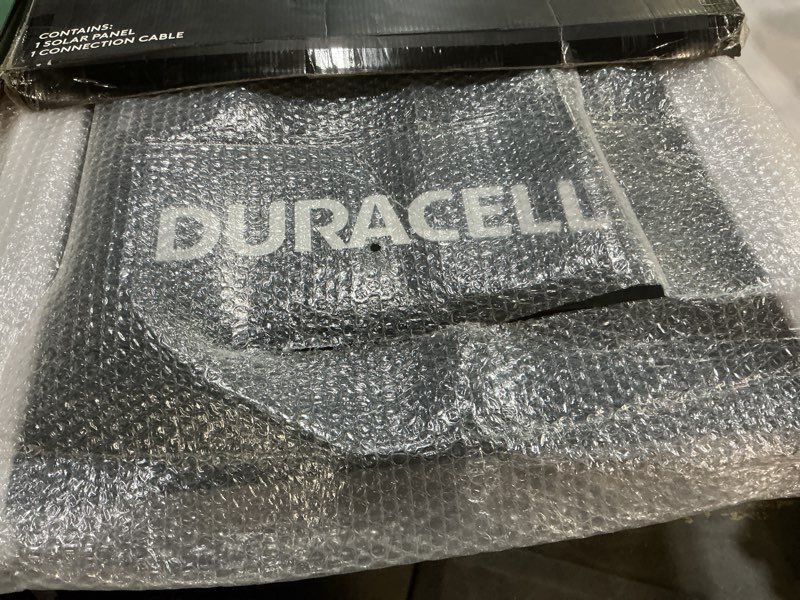 Condition photo showing Good Condition for duracell 100w solar panel for duracell portable power stations, high conversion efficiency, durable and foldable for camping, backyard, power outages, home emergency kits, and outdoor adventures