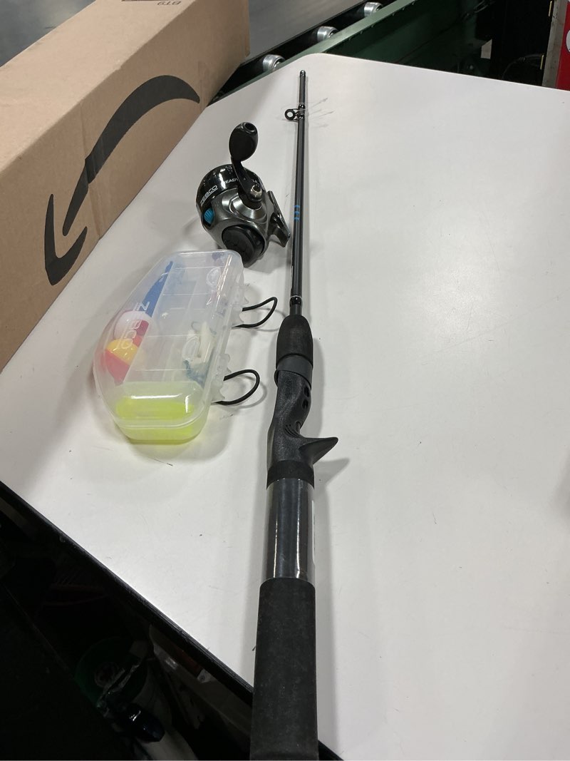 Zebco Ready Tackle Spincast Reel and Fishing Rod Combo, 5-Foot 6-Inch Fishing Pole, Size 30 Reel, Ri