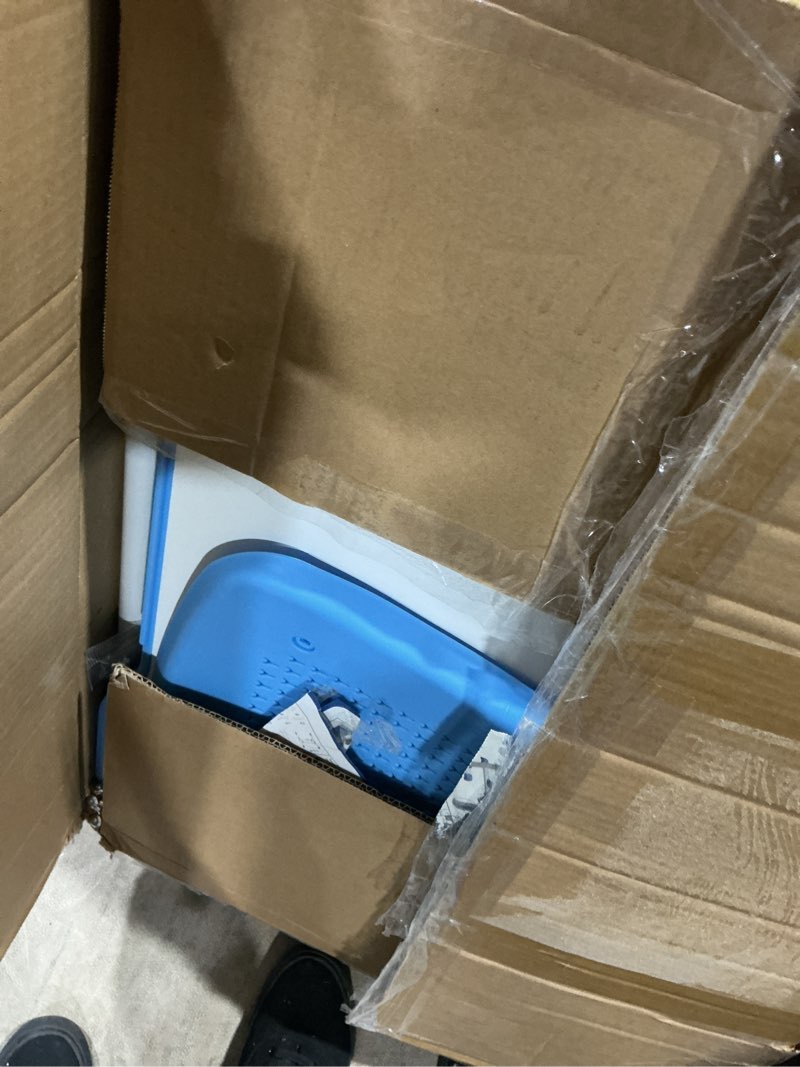 Condition photo showing Good Condition for LVYUAN Kids Desk and Chair Set, Height Adjustable Study Desk for Bedroom, Tiltable Desktop, 3 Modes Light, Go Back School, Blue