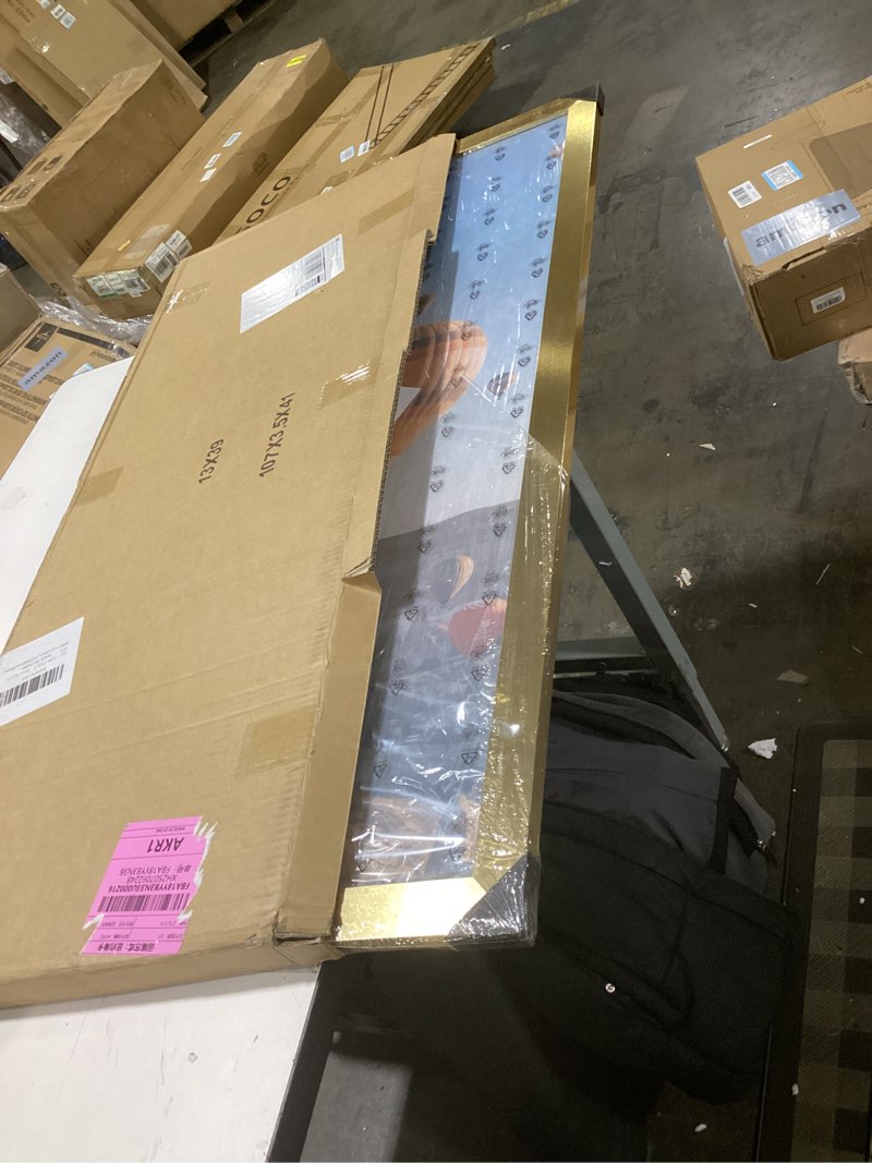 Condition photo showing Good Condition for 13x39 Picture Frame Gold for Puzzles Poster Photo Picture, Horizontal and Vertical Formats for Wall Hanging, 13 x 39 Wall Gallery Poster Photo Puzzles Frame for 13 by 39 Photos Posters, Gold Gold 13x39 inch