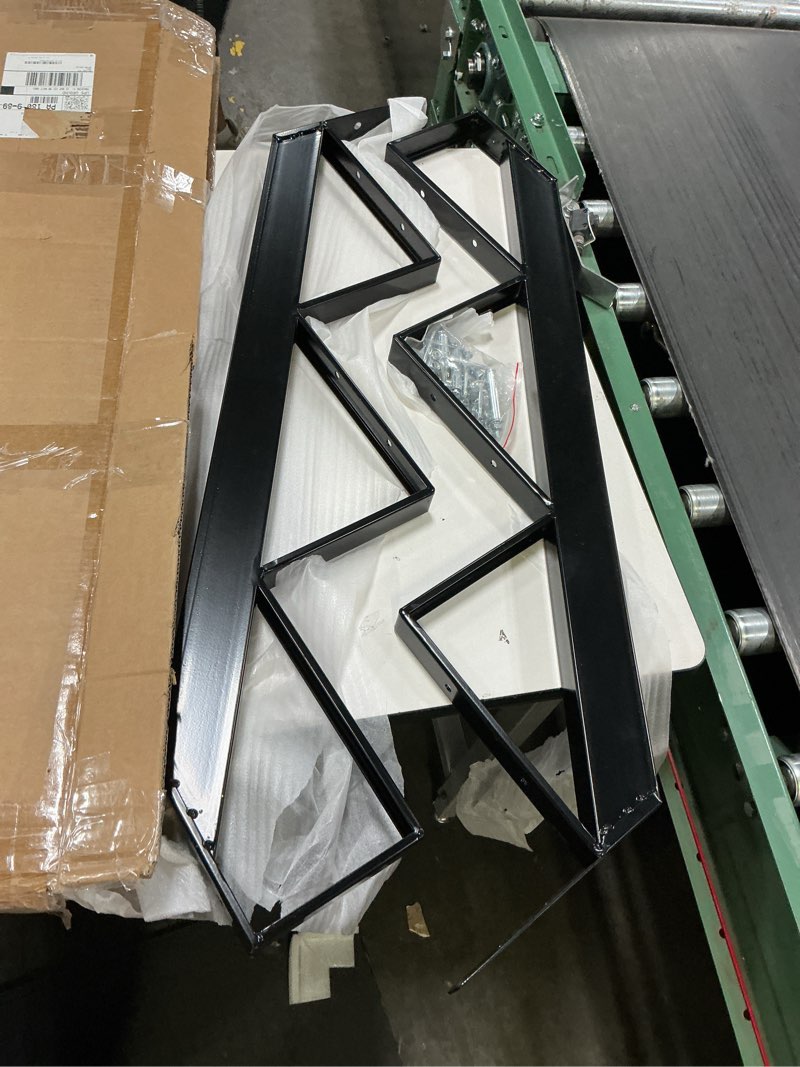 Condition photo showing New/Like New for Steel Stair Step Riser 8-Step, Metal Stair Stringer with Reinforcing Support Legs, Heavy Duty Steel Stair Stringer for 65\" Height Deck and Outdoor Steps ( pack of 2) 