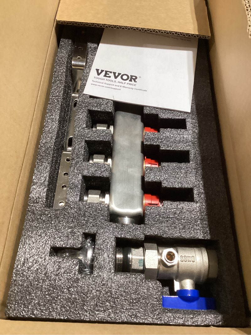 Condition photo showing Good Condition for vevor 5-branch radiant heat manifold