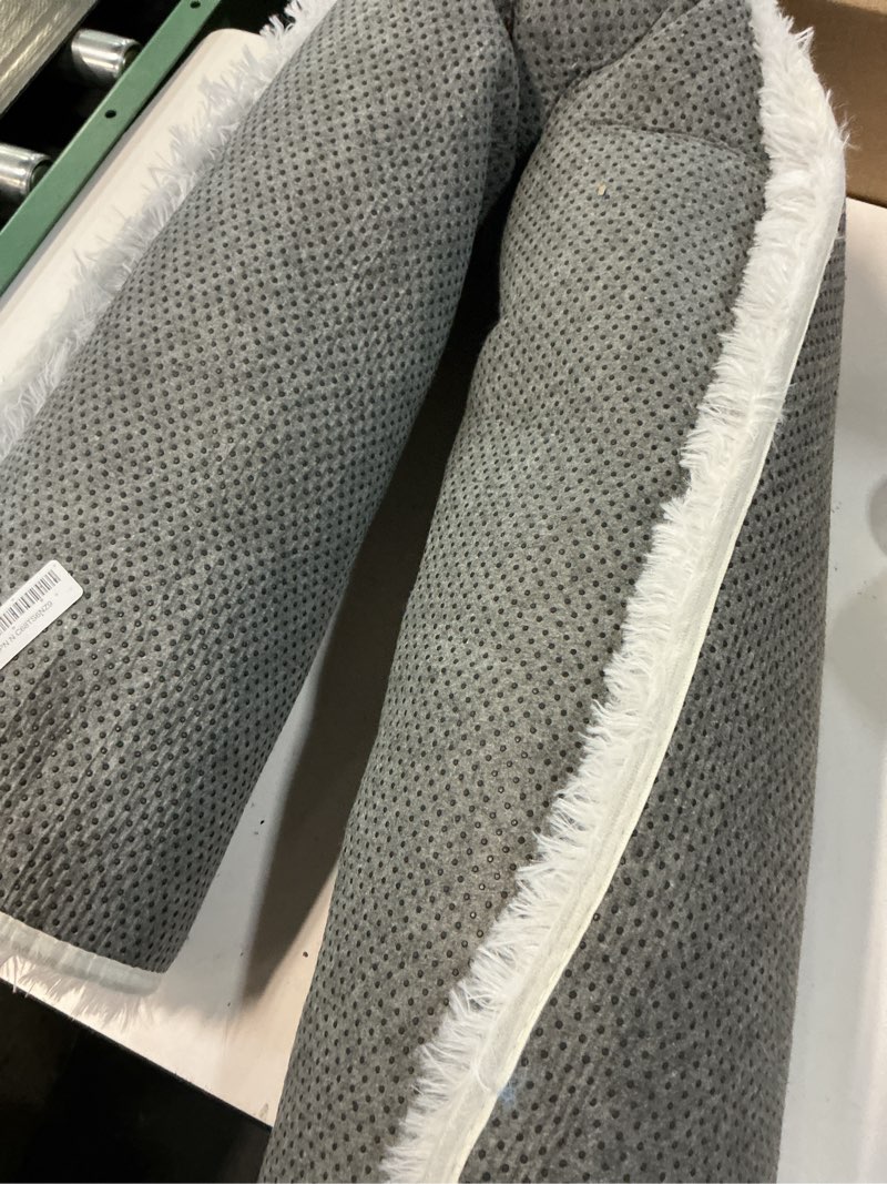 Condition photo showing Good Condition for white rug 5x8 for living room: white fluffy area rugs for bedroom - shag area rug,indoor ultra soft fluffy plush carpet for living room,bedroom (5x8 feet) white 5x8 feet