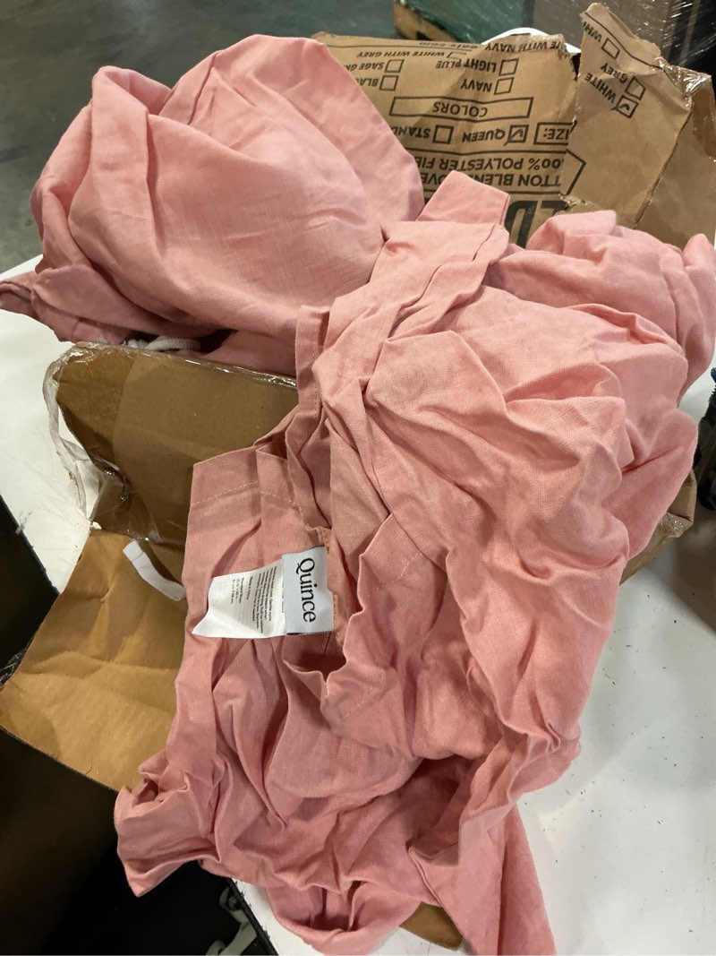 Condition photo showing Good Condition for european linen duvet cover set, full/queen, rose