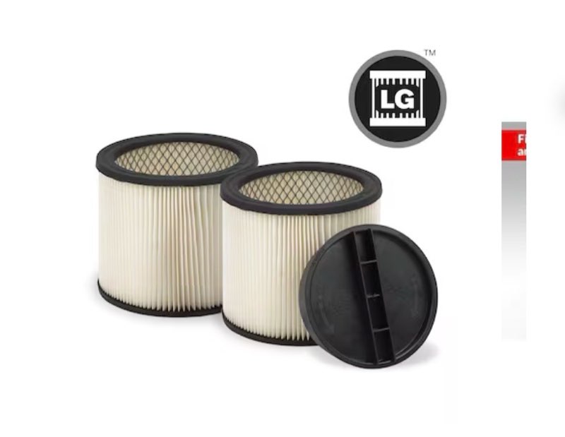 shop-vac 2 -pack reusable large wet/dry shop vacuum cartridge filter