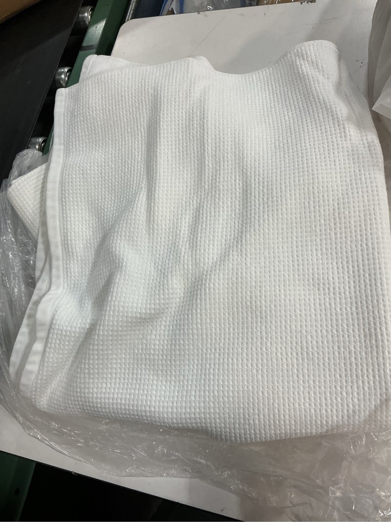Condition photo showing Good Condition for quince turkish waffle terry bath towel (set of 2) white 