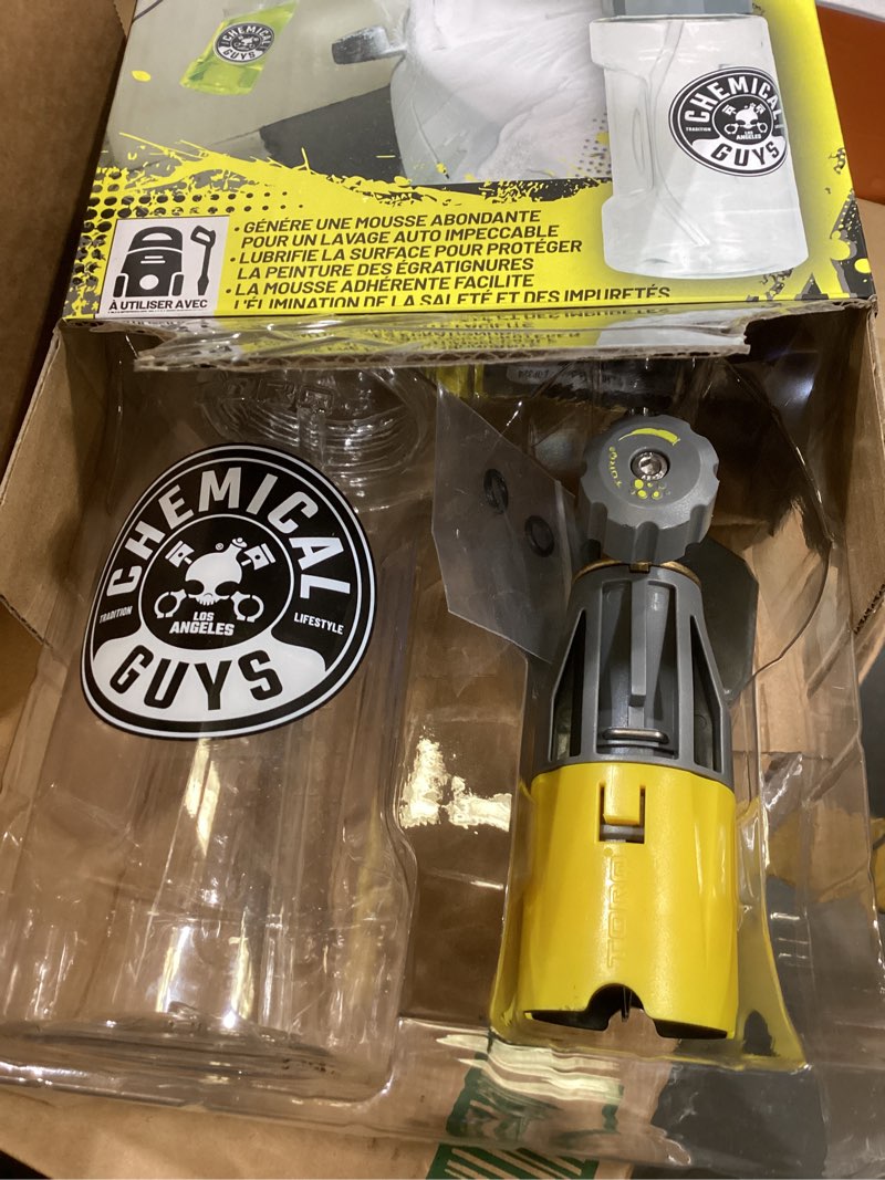 Condition photo showing Good Condition for chemical guys big mouth max release foam cannon and blueberry snow foam car wash soap, 64 fl oz - car, truck, suv, rv & boat wash, soap cannon for pressure washer, 34 oz bottle - 2 items eqp324 kit