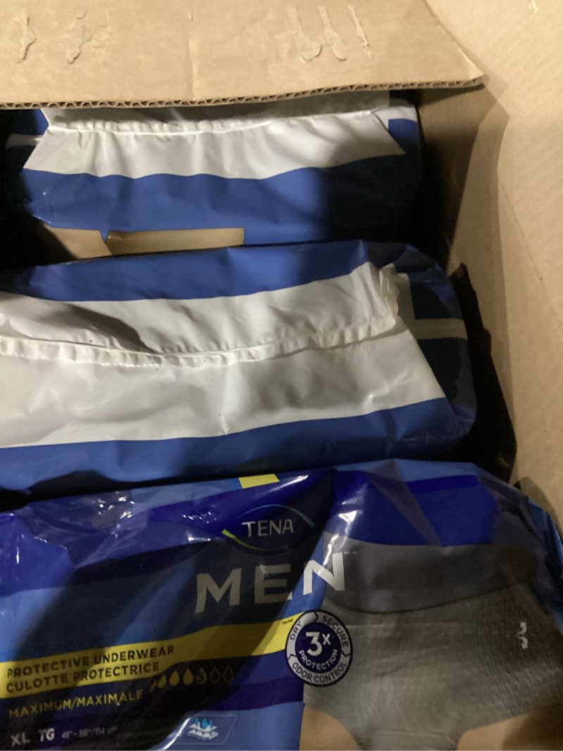 Condition photo showing New/Like New for Tena Adult Protective Underwear for Men, Maximum Absorbency, XL, 72 Count (Waist Size 45in-58in) X-Large 72