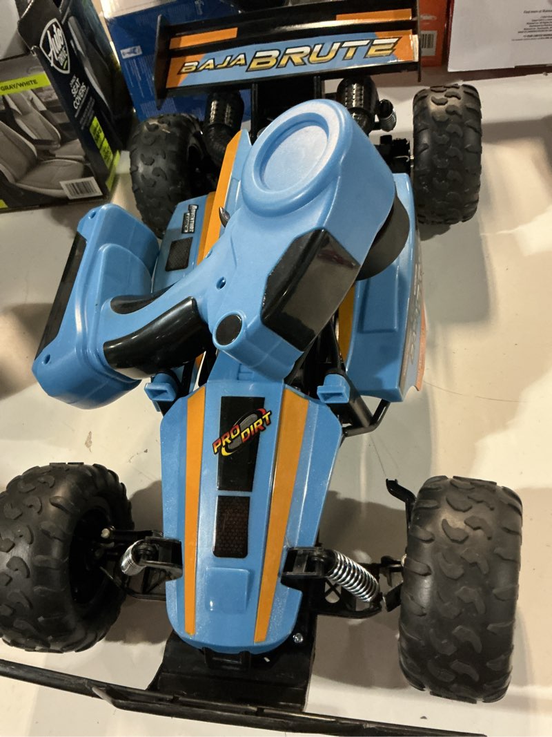 Condition photo showing As Is for adventure force (1:8) baja brute remote control ice blue buggy, wr5-88g21u-bl
