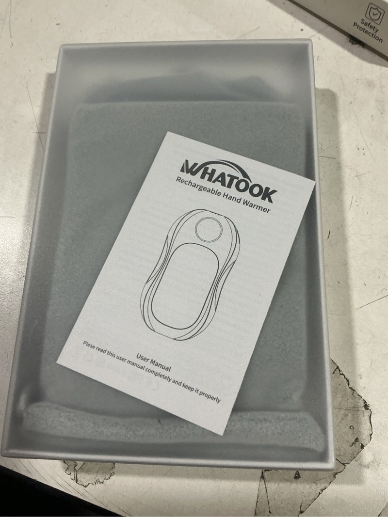 Condition photo showing New/Like New for WHATOOK AI Hand Warmers Rechargeable: Magnetic 2 in 1 Electric Hand Warmers with USB Charging, Portable Reusable Pocket Heater, Men Women Gifts for Outdoors, Golfing, Hiking, Skiing, Hunting Black