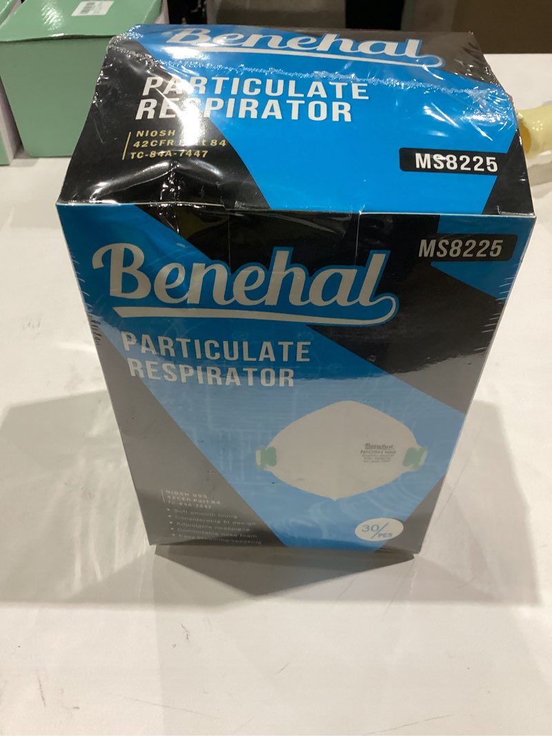 Condition photo showing New/Like New for NIOSH Approved N95 Mask Particulate Respirators, Pack of 30 N95 Face Masks, Individually Wrapped, White 30 Pack - White