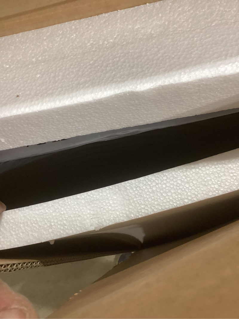 Condition photo showing New/Like New for TETOTE Pivot Rectangle Bathroom Vanity Mirror 24 x 36 Matte Black Tilt Beveled Mirror, Pivoting Metal Framed Bathroom Wall Mirror for Modern Farmhouse Decor, Horizontal/Vertical, Tempered Glass 36"L x 24"W Matte Black