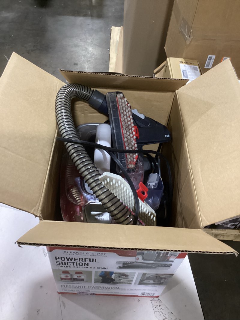 Condition photo showing Good Condition for Hoover CleanSlate Plus Portable Carpet + Upholstery Spot Cleaner Machine, Powerful Suction with Versatile Tools, Pet Stain Remover, Car and Auto Detailer, Pair with Hoover Carpet Cleaner Solution