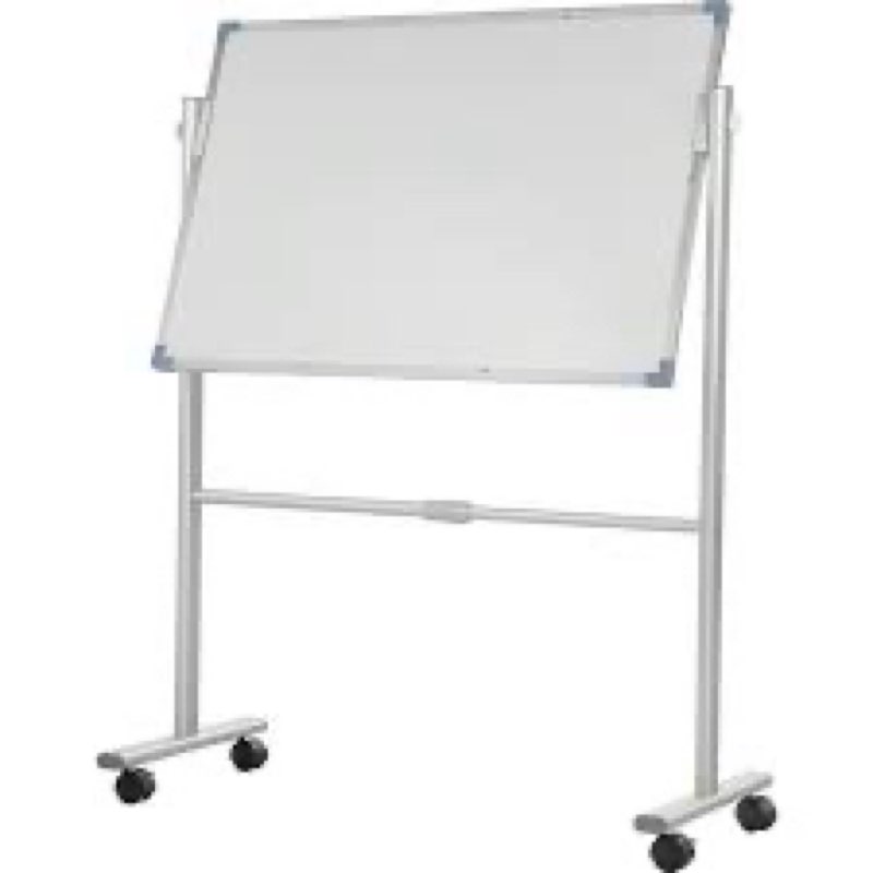 Rolling Whiteboard, Double Sided Magnetic Dry Erase Board Height Adjustable Whiteboard with Stand fo