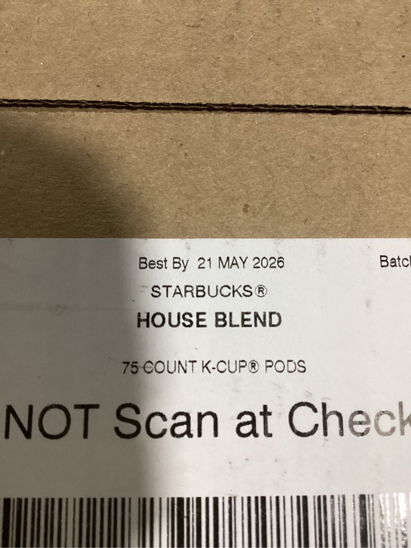 Condition photo showing New/Like New for Starbucks K-Cup Coffee Pods, Medium Roast, House Blend for Keurig Coffee Makers, 100% Arabica, 1 Box (75 Pods) House Blend 75 Count (Pack of 1)