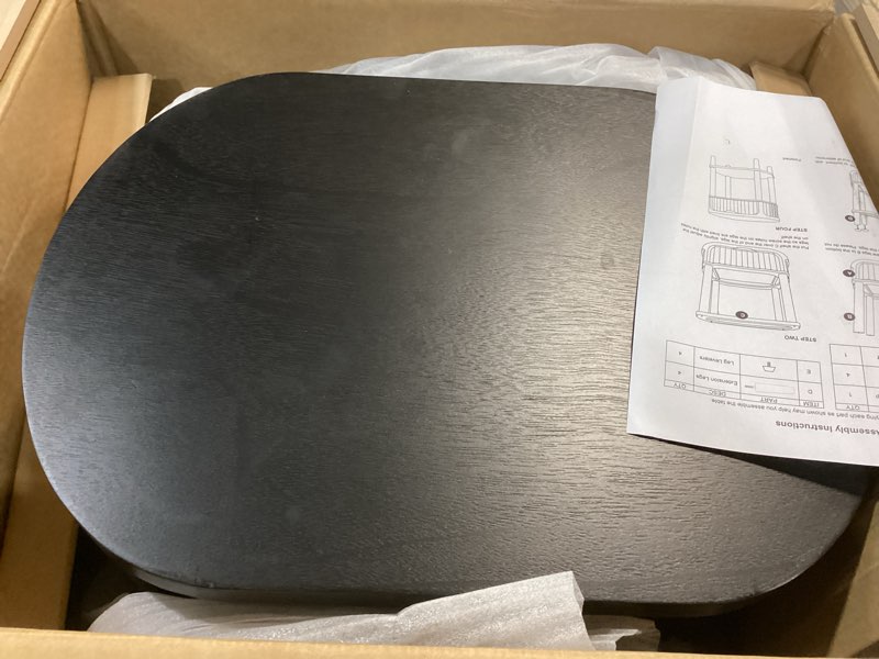 Condition photo showing As Is for Nightstand,Night Stand with Drawer Dressers,Side Table with Open Shelf, Modern Bedside Table Storage Cabinet,End Tables for Living Room(Black) Solo Movement