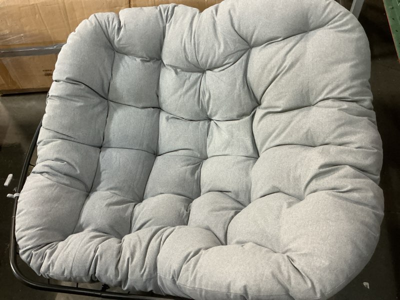 Condition photo showing Good Condition for grand patio living room rocking chair, comfy reading sofa, modern cozy lounge rocker with cushion for bedroom, dorm, corner, porch, gray