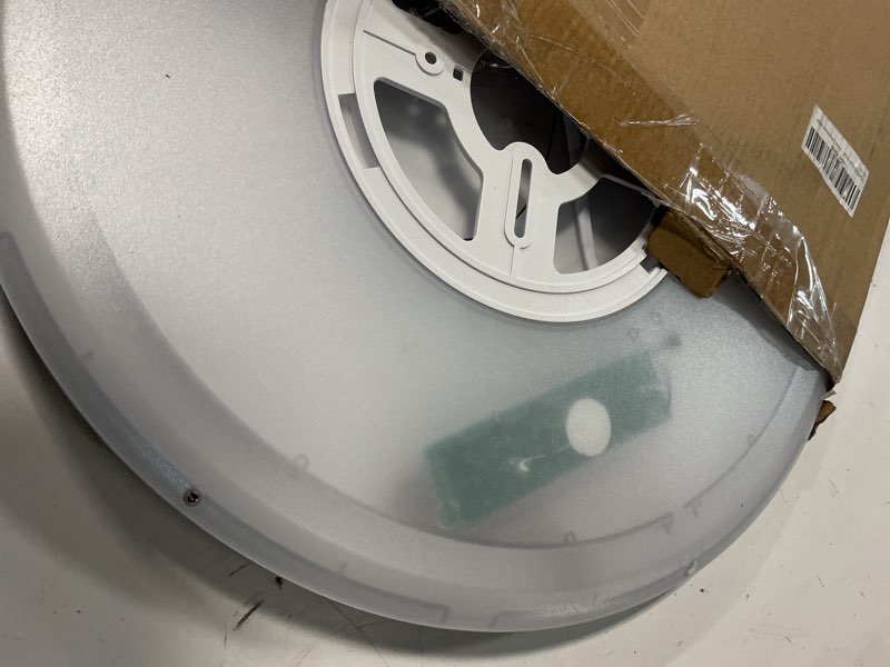 Condition photo showing As Is for 15 inch led flush mount ceiling light with remote, 36w 3600lm 1800k/2700k/4000k/6500k dimmable ceiling light with night light low profile ceiling lights for bedroom, dining room, living room-white