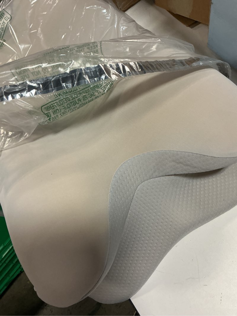 Condition photo showing Good Condition for ultra pain relief cooling pillow for neck support, adjustable cervical pillow cozy sleeping, odorless ergonomic contour memory foam pillows, orthopedic bed pillow for side back stomach sleeper white queen