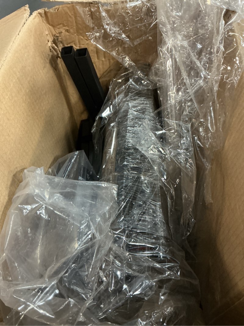 Condition photo showing As Is for Huuger Nightstand with Charging Station, Side Table with Fabric Drawers, End Table with Open Shelf, Bedside Table with USB Ports and Outlets, Night Stand for Bedroom, Rustic Brown and Black 11.8"D x 15.7"W x 23.6"H (2 Drawers) Rustic Brown and Black 1