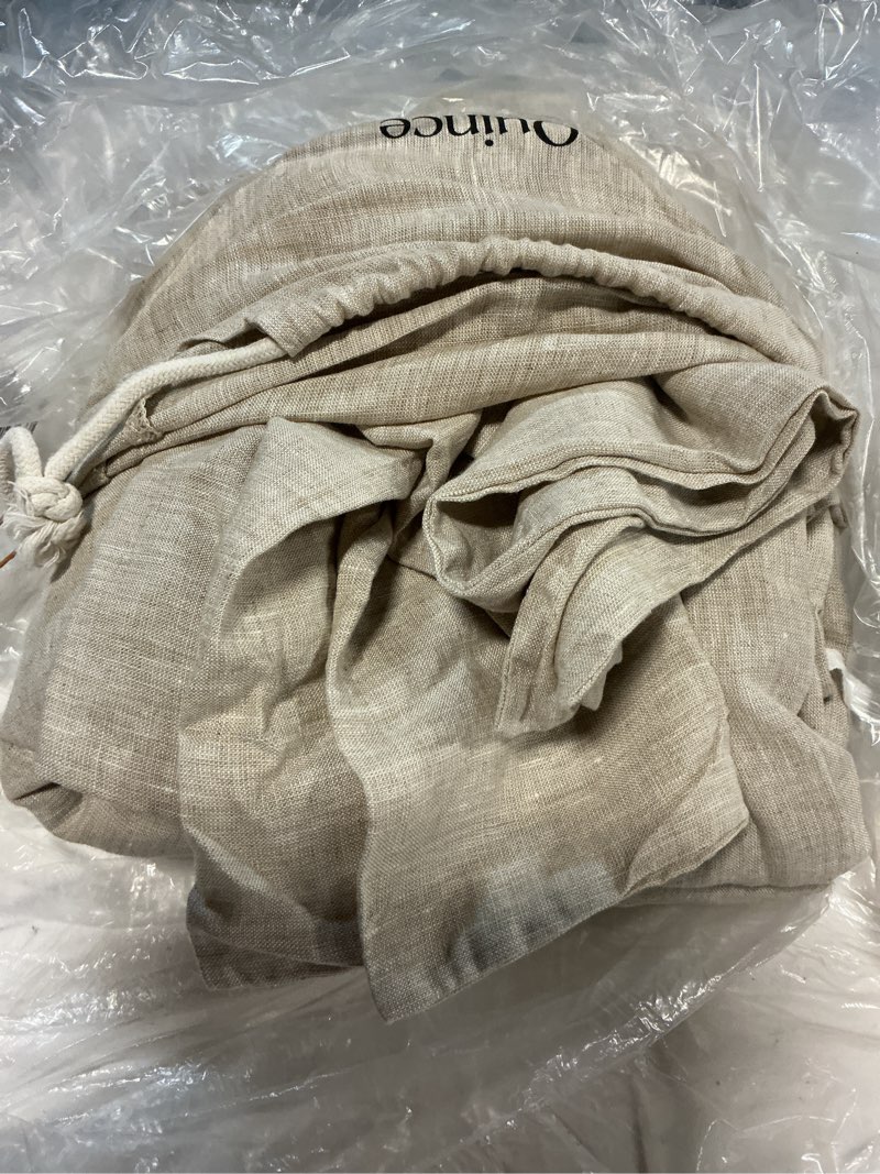 Condition photo showing Good Condition for european linen duvet cover set, full/queen, natural chambray