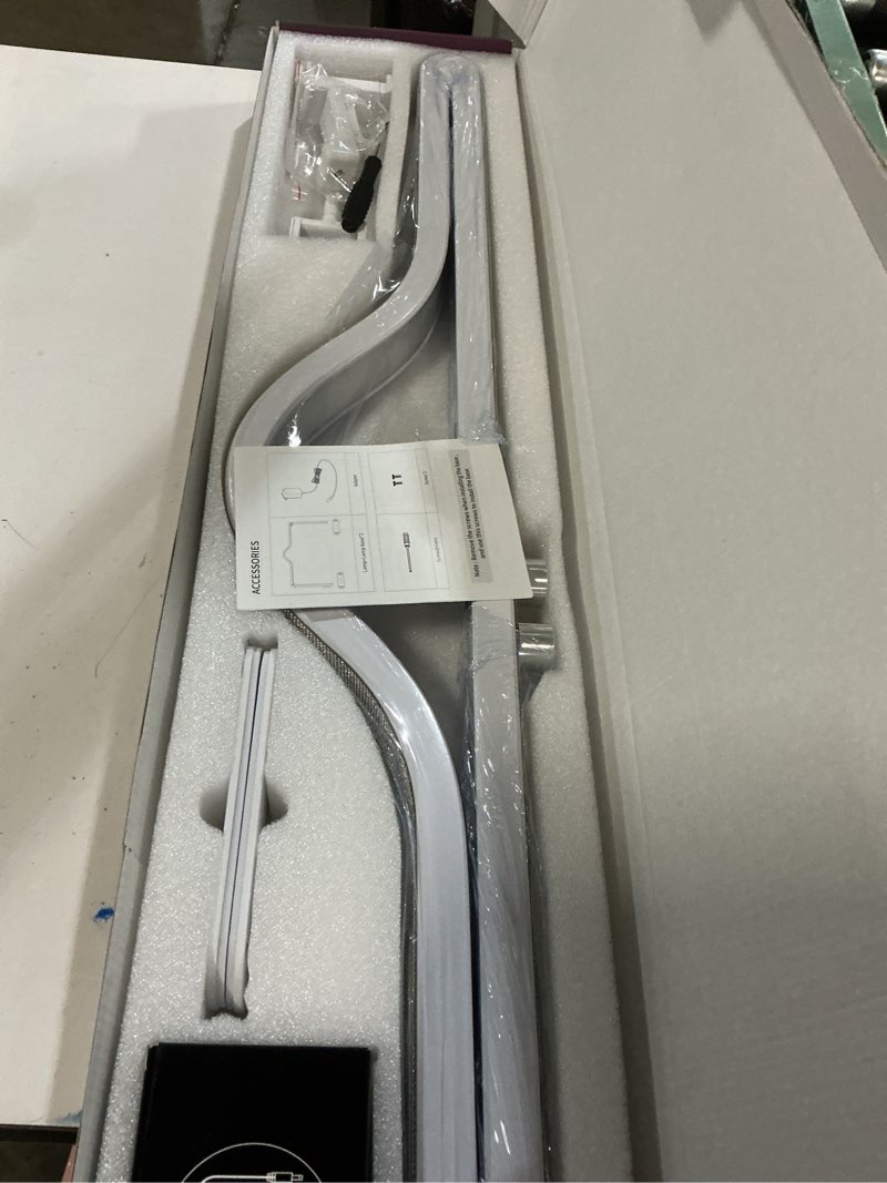 Condition photo showing New/Like New for Upgraded Nail Tech Lamp for Desk, 34 in Foldable Large Nail Light with Phone Holder, 3 Modes 3000K-6000K LED Manicure Lamp, Half Moon Light for Lash Eyelash Extension, Tattoo, Eyebrows White