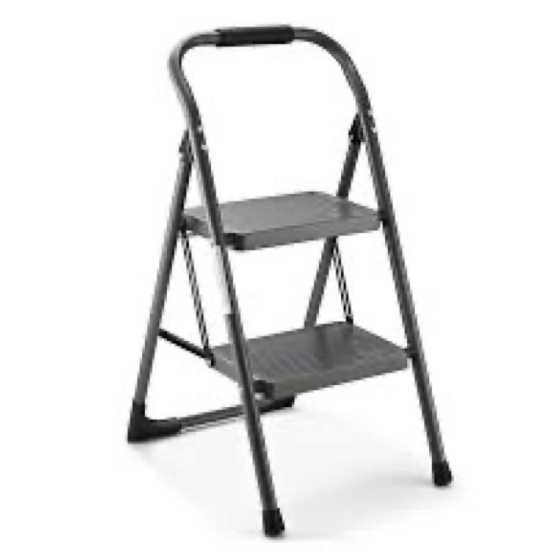 Step Stool for Adults,2 Step Ladder Folding 330lbs Anti Slip Step Stool,Foldable Ergonomic 2 Steel S