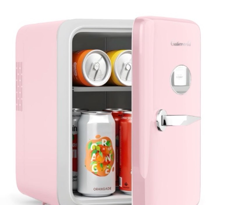 cutieworld skincare fridge - 4l makeup fridge for refrigerating makeup, skincare and food, mini frid