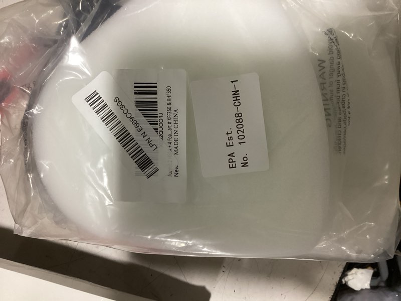 Condition photo showing As Is for 2 hepa + 4 foam & felt filters compatible with shark navigator lift-away deluex nv350, nv351, nv352, nv355, nv356e, nv357, nv360, nv370, nv391, uv440, uv490, uv540, part # xff350 & xhf350