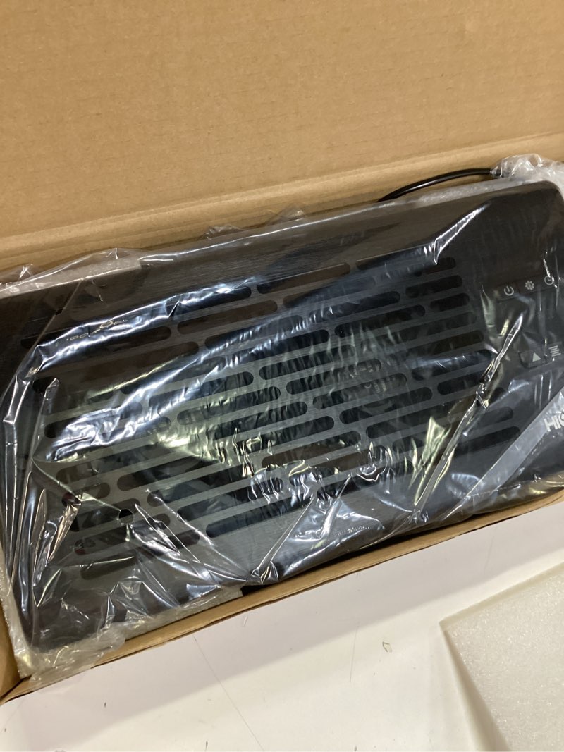 Condition photo showing Good Condition for hisummer register booster fan for 4" x 10" floor register, quiet 10-speed vent fan booster with temp sensor, 150 cfm airflow, improves heating & cooling, remote control, only fits 4x10 duct openings black