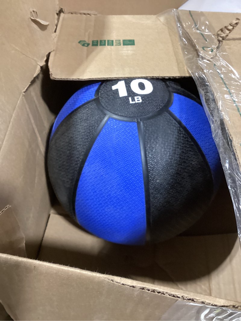 Condition photo showing As Is for Amazon Basics Weighted Medicine Ball 10 Pounds