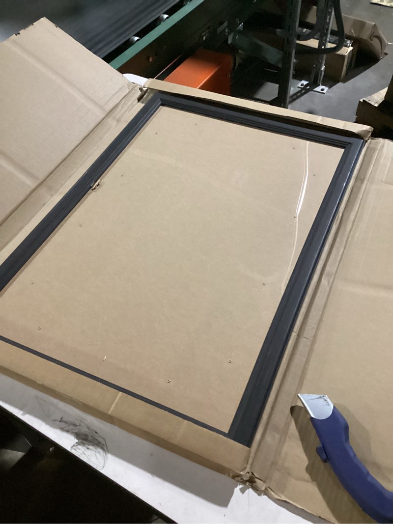 Condition photo showing Good Condition for 16x24 Wood Frame Black, Rustic Natural Wooden 24x16in Poster Picture Frame, Distressed 16 x 24inch Woodgrain Gallery Photo Frame with HD Plexiglass, Horizontal Vertical Wall Mounting Display 1pcs Black 16x24