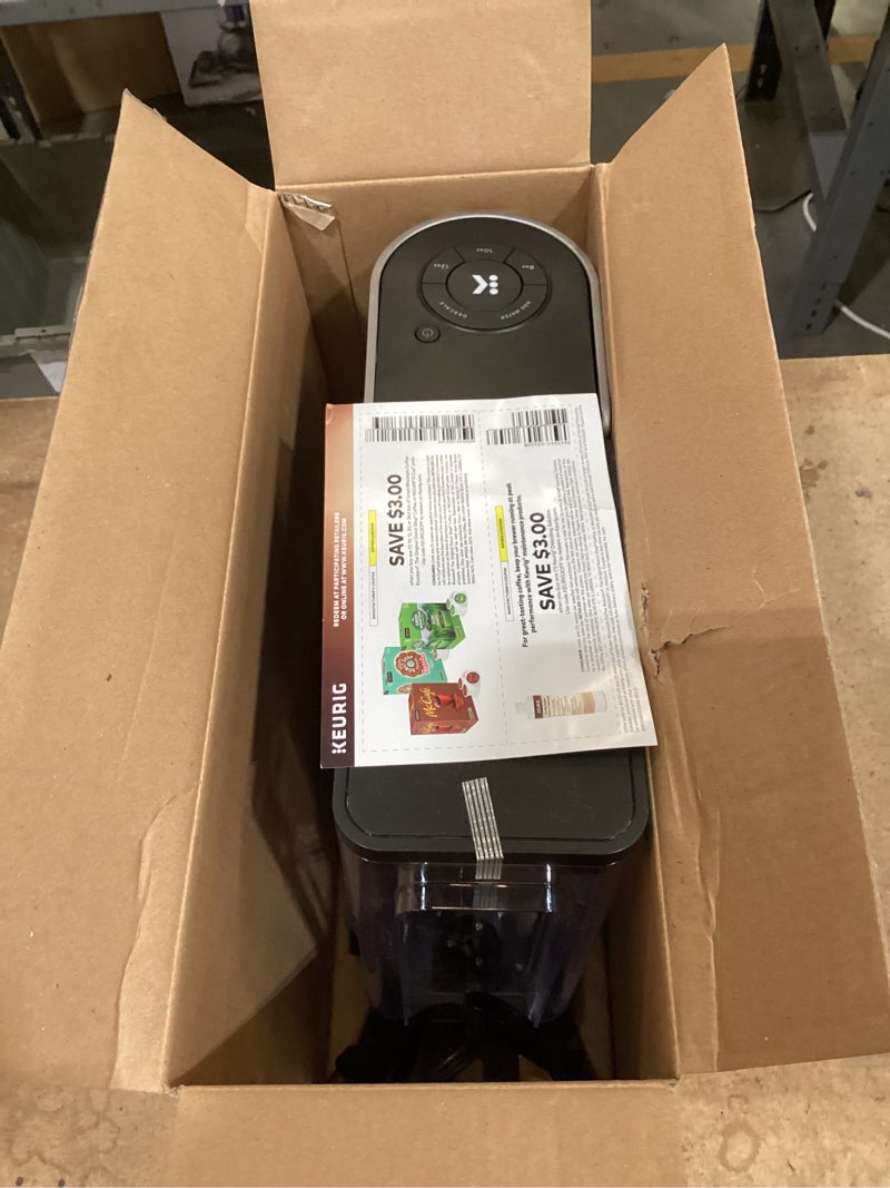 Condition photo showing As Is for keurig k-slim black single-serve k-cup pod coffee maker